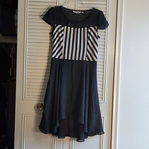 M.Laiyax Midi Asymmetrical Dress Black and White Size L